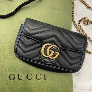 Gucci Marmont super mini bag black
